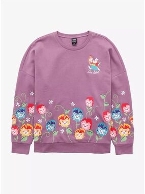 Our Universe Disney Alice in Wonderland I’m Late Flower Crewneck Size Small